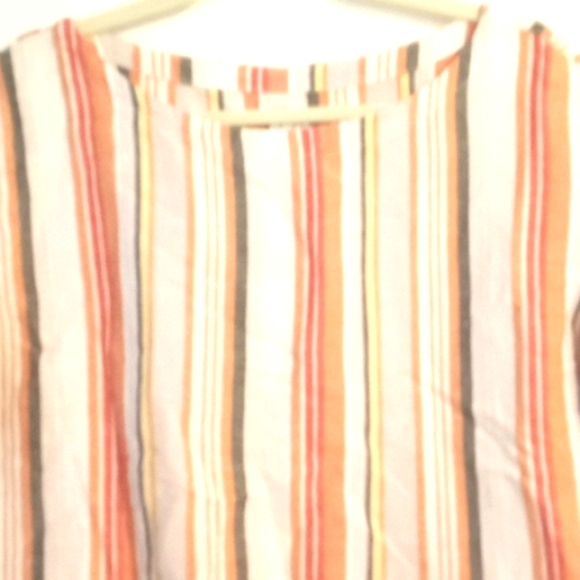 A New Day Linen Blend Striped Blouse in Size Medium  (NWT) - Picture 2 of 9